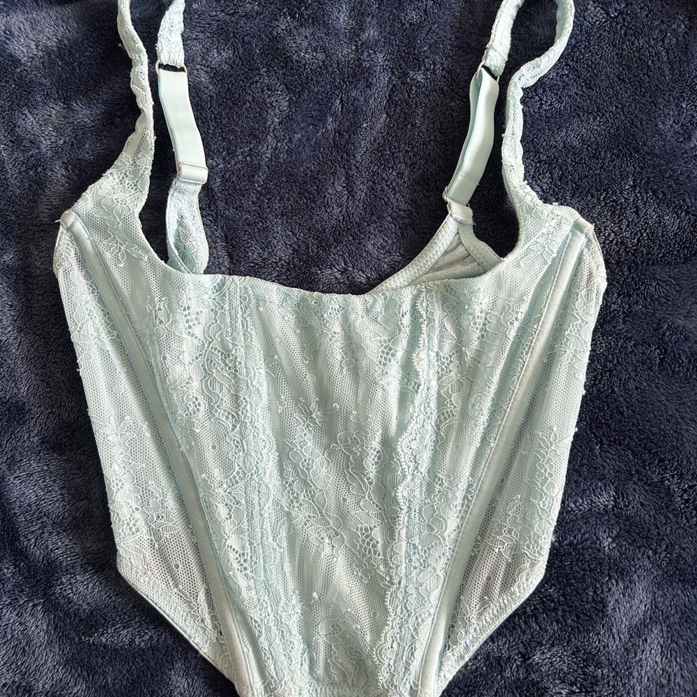 Urban Outfitters Blue Corset Top